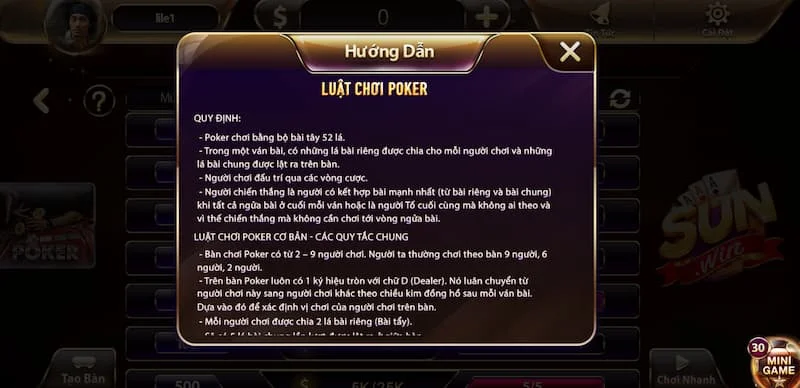 Luật chơi Poker cơ bản
